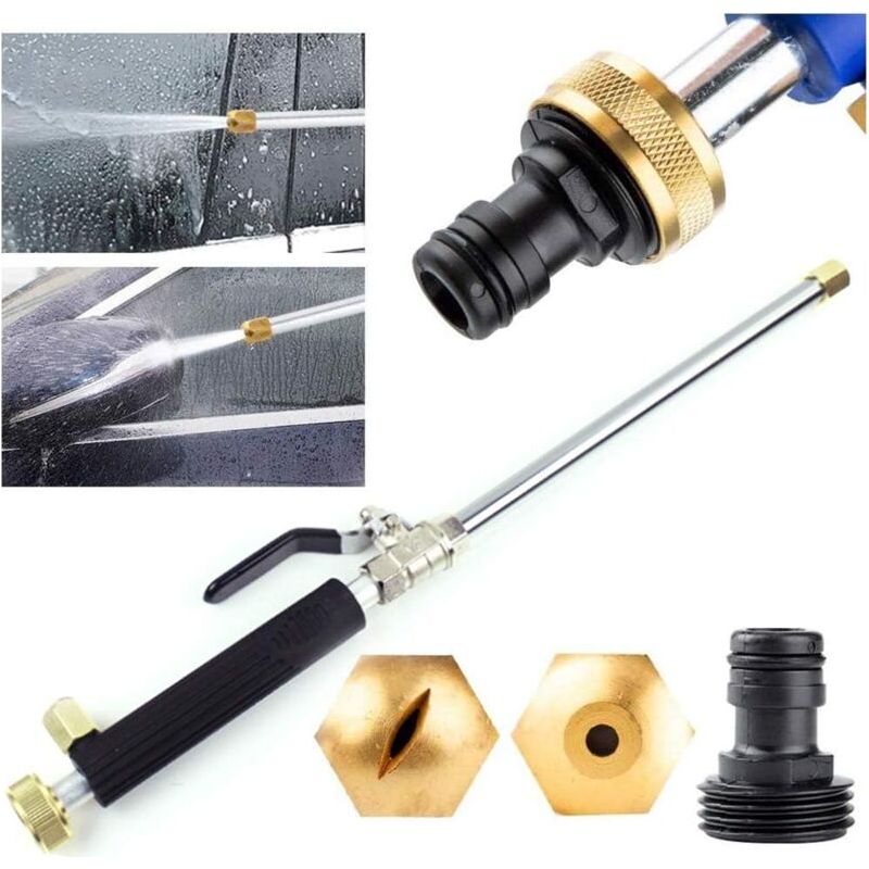 Buse À Eau Haute Pression Lance À Eau Pour Pistolet Buses De Pulvérisation Raccord De Tuyau D'Arrosage Noir
