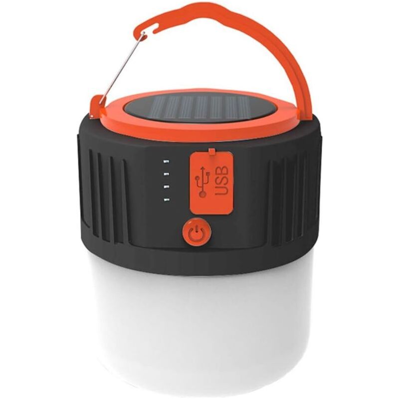 Lanterne Camping Led, Solaire Rechargeable Étanche Et Portable Lampe De Poche Avec Usb Port - 5 Modes D'Éclairage - Convient Pour Tente, Urgence, Coupures De Courant