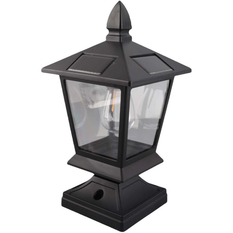 Sjlerst Lampe Solaire De Jardin, Éclairage De Pilier De Villa De Jardin, Éclairage De Clôture Extérieur, Éclairage De Paysage Étanche