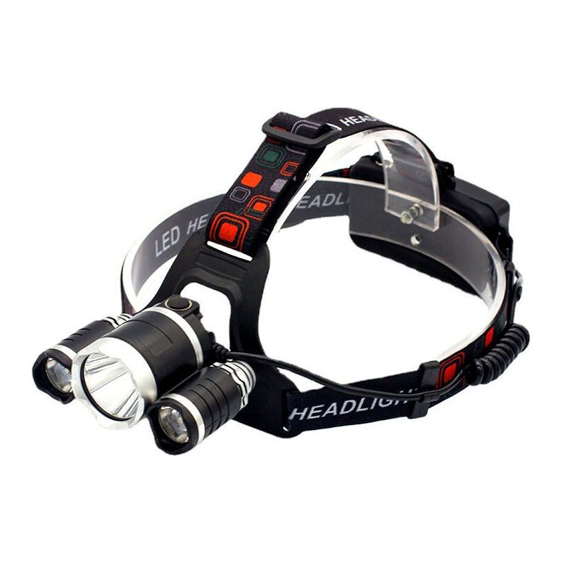 Lampe Frontale À Led Rechargeable Super Lumineuse Avec 3 Lumières 4 Modes Et 6 000 Lumens Pour Course À Pied, Camping, Pêche, Cyclisme Ou Randonnée