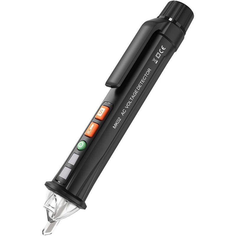 Détecteur De Tension Sans Contact , Testeur De Tension Avec Double Sensibilité 12v/48v-1000v,testeur De Tension,buzzer Acoustique Et Indicateur Lumineux,equipé De Piles