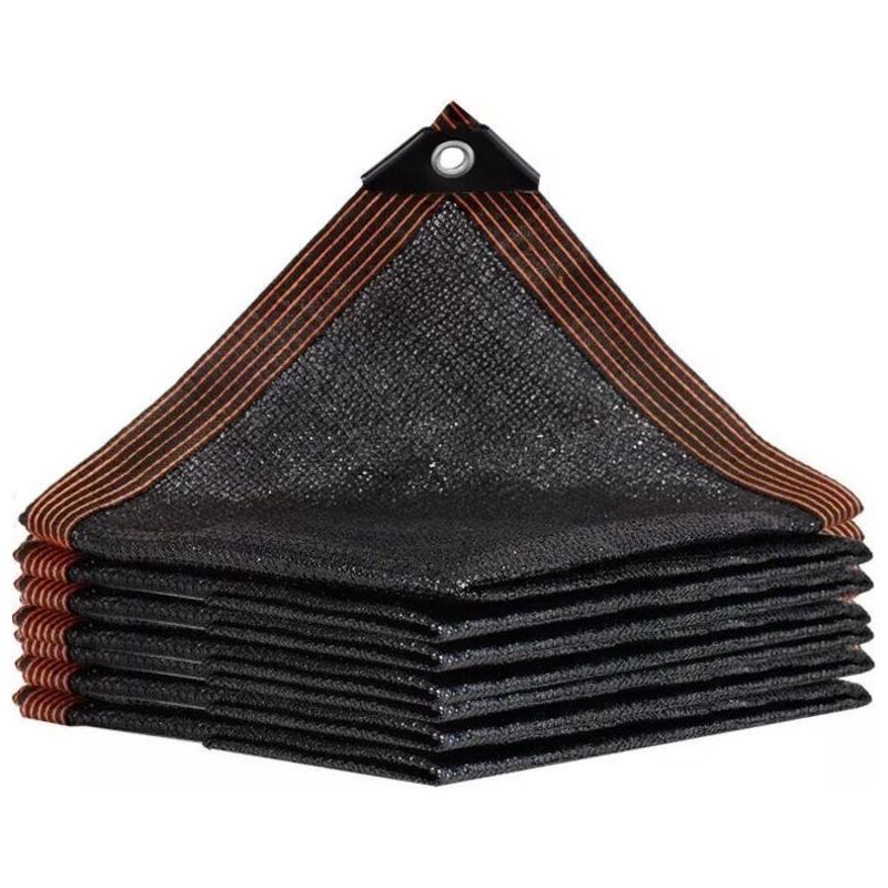 Filet Protection Solaire 50%, Coupe-vent Voiles Avec Oeillets À Abat-jour En Maille Résistante Bloquer Les Rayons Uv Plantes Noir,pour Jardin Des Fleurs Serre Grange (2mx4m/6.6ftx13.1ft)