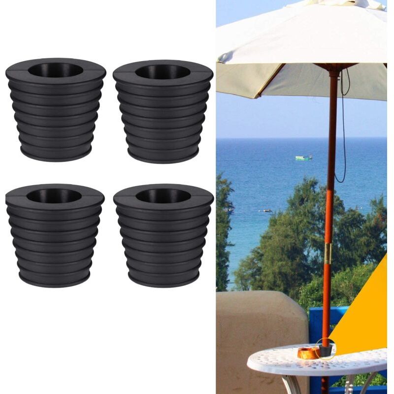 4 Pièces Cône De Parapluie Support De Base, Pour Ouverture Et Stabilité Du Trou De Table Patio Ou Support De Base Pour Parasol, Pied De Parasol, 1.5" Parasol