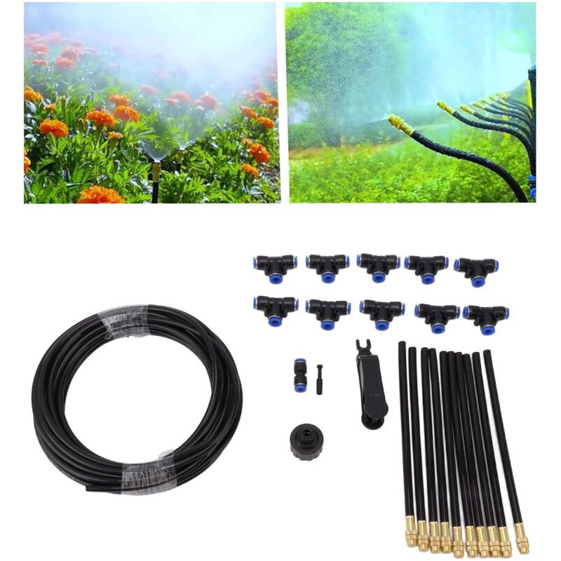 Sjlerst Kit Arrosage Multi-directionnel 10m 8mm Avec 10 Buses