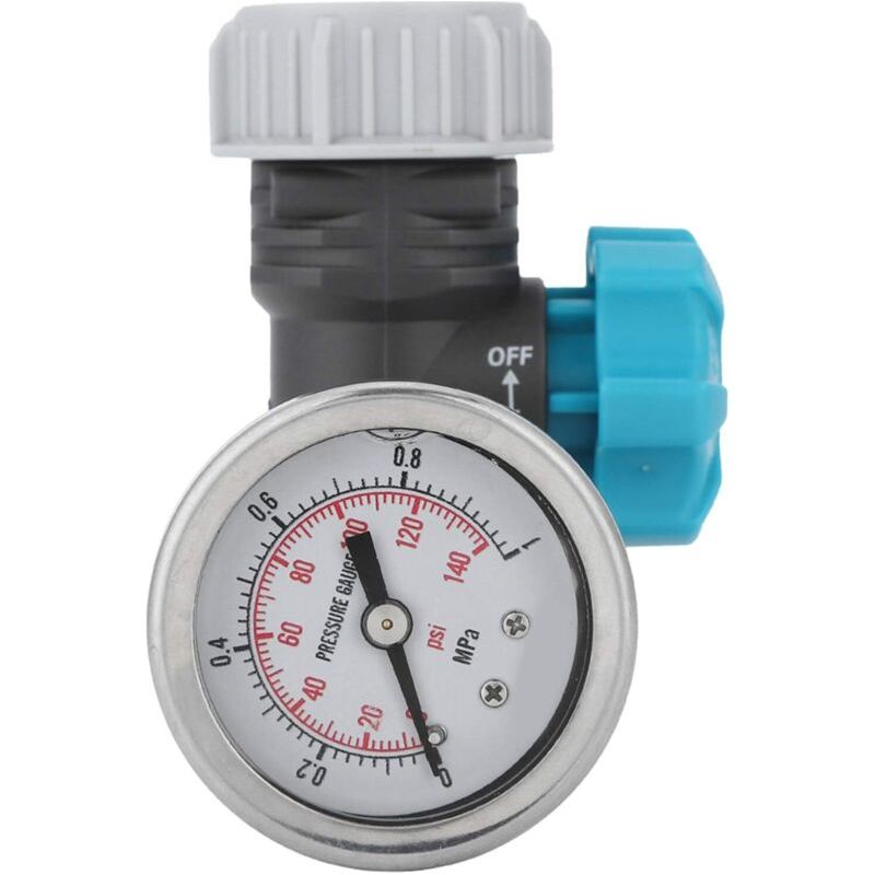Aougo – Régulateur De Pression D'Eau Réglable G3/4in Avec Manomètre – Laiton Sans Plomb – Contrôle De Pression Pour Irrigation Jardin – Installation Facile