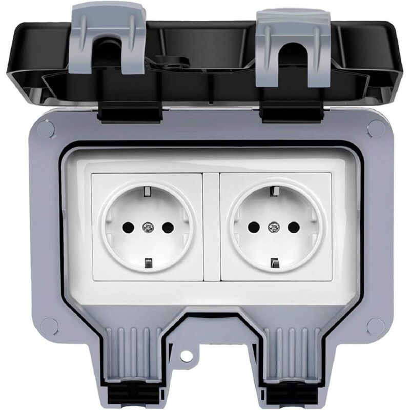 Prise Pc Ip66 Étanche Anti Poussière Mural Norme Allemande 220-250v 16a 100mo 50mh Fiche Femelle Mâle Prise Courant Plug Imperméable Etanchéité - Design