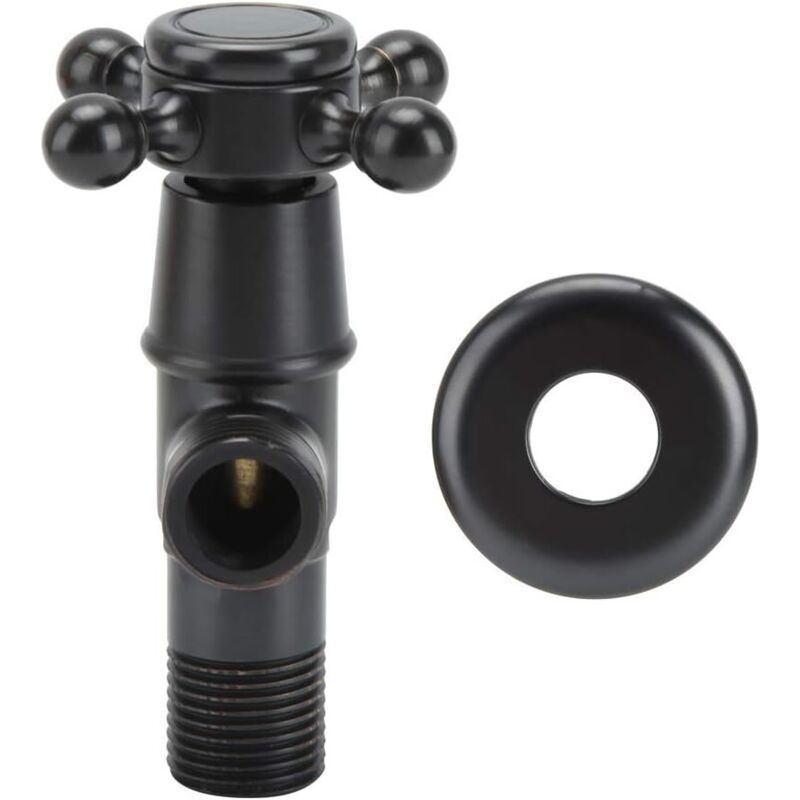 Vannes De Robinet En Laiton G1/2in Vanne Triangulaire De Salle De Bain Vanne D'Angle D'Arrêt D'Eau Vanne D'Arrêt D'Eau Froide Chaude Pour Évier De Cuisine De Toilette