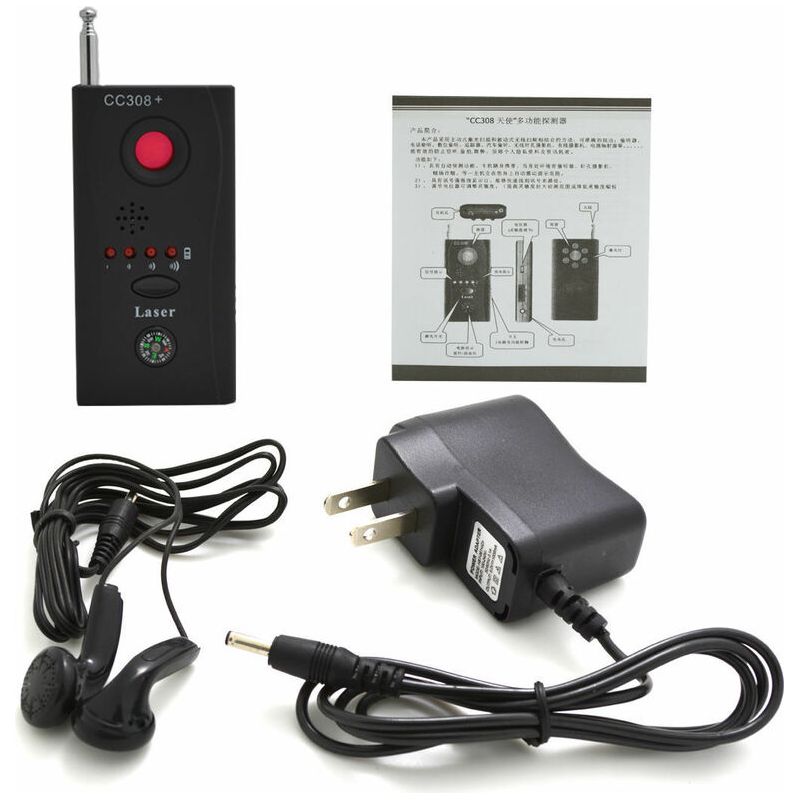 Détecteur De Signal Rf, Détecteur D'Insecte D'Ondes De Signal Anti-espion, Finder De Caméra Caché Sans Fil Cc308 Mesures Plus Précises