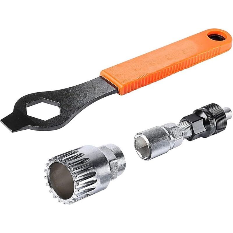 Outil Professionnel Démonte-manivelle Et Pédalier 20 Dents, Avec Kit D’outils 16 Mm De Réparation À Clé Inclus Et Compatible Avec Shimano, Bsa, Sram, Etc.