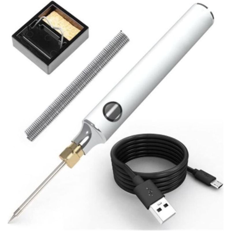 Kit De Fer À Souder, Jeu De Fer À Souder Électrique Portable Usb, Stylo D'Outils De Soudage De Température Réglable 5v 8w, Équipement De Soudure À Souder Électrique-default