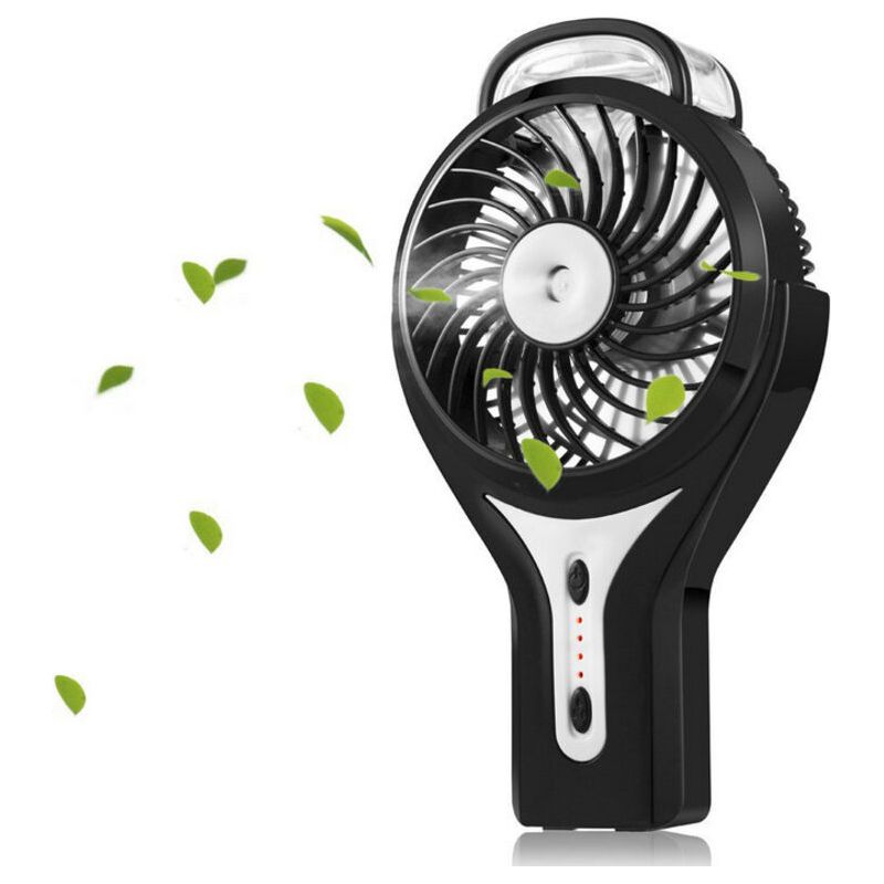 Mini Ventilateur Brumisateur Usb Portable Avec Brumisateur De Refroidissement Personnel Avec Batterie Rechargeable Pour La Maison, Le Bureau Et Les Voyages, Noir