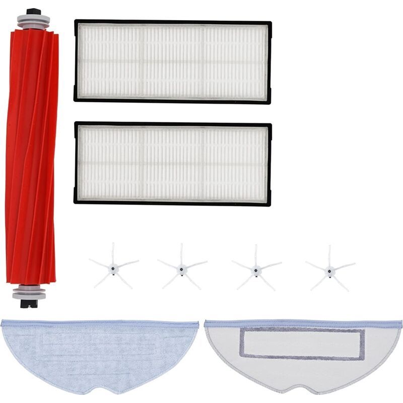 Accessoires De Rechange Pour Roborock S7 T7s T7s Puls G10, 1 Brosse Principale, 4 Brosses Latérales, 2 Filtres Hepa, 2 Chiffons De Serpillière,9 Pièces Au Total