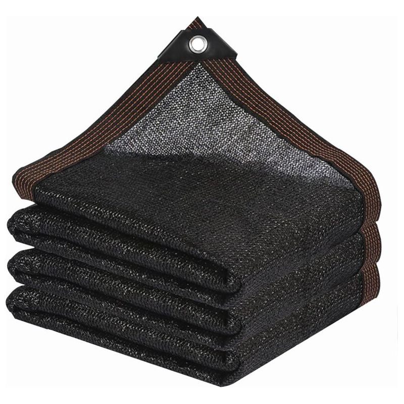 Tissu D'Ombrage – Filet D'Ombrage De Jardin Avec Œillet Pour Pergola, Terrasse, Plantes, Serre, Poulailler, Noir, (3 X 4 M)