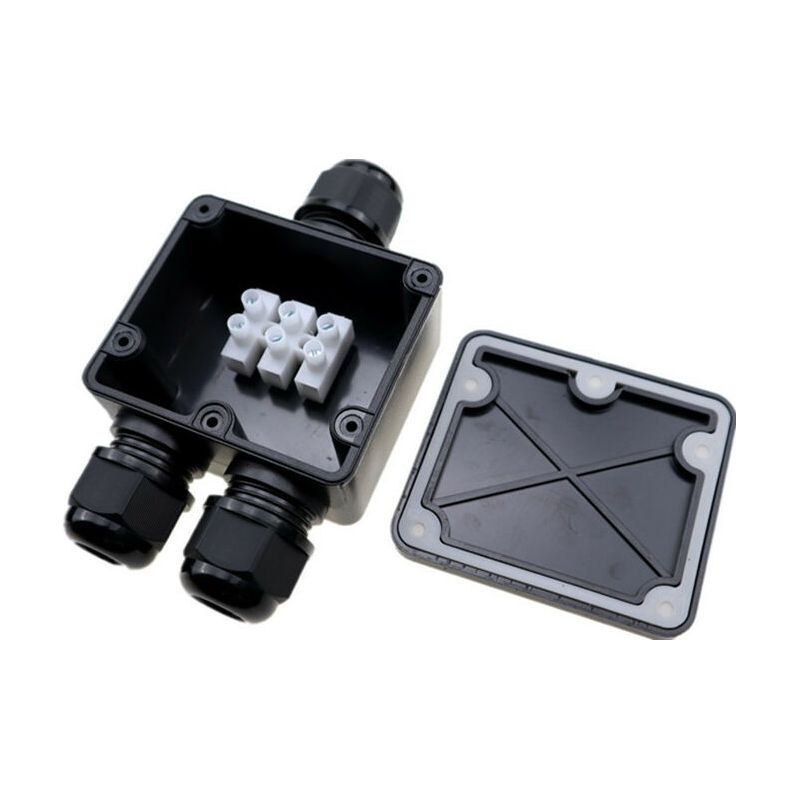 2 Pièces Boîte De Jonction Étanche Ip68, Boite De Derivation Etanche Exterieur, Boîtier De Connecteur De Câble 3 Voies Connexions Pour Câble Ø5mm-9mm, C
