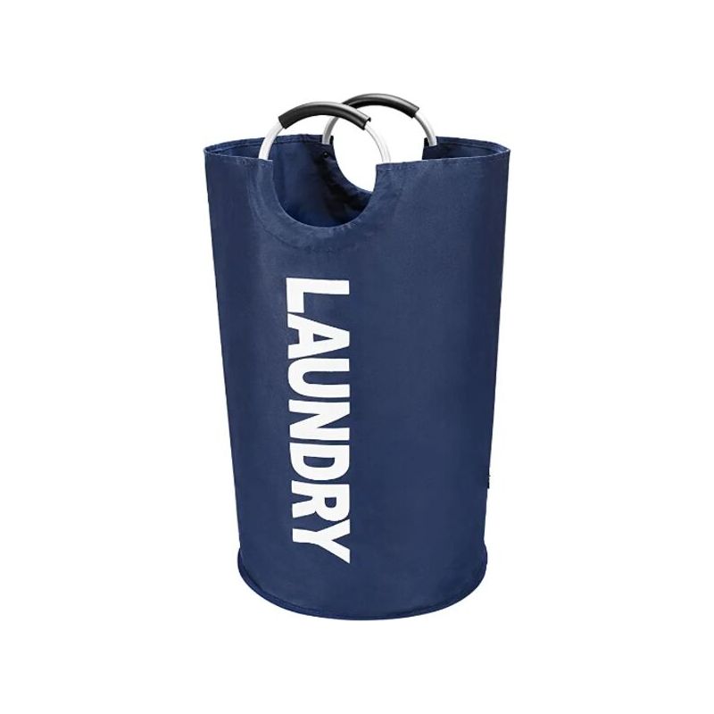 82l Paniers À Linge , Pliable Sac À Linge, Pliage Grande Capacité Corbeilles À Linge (bleu Foncé)