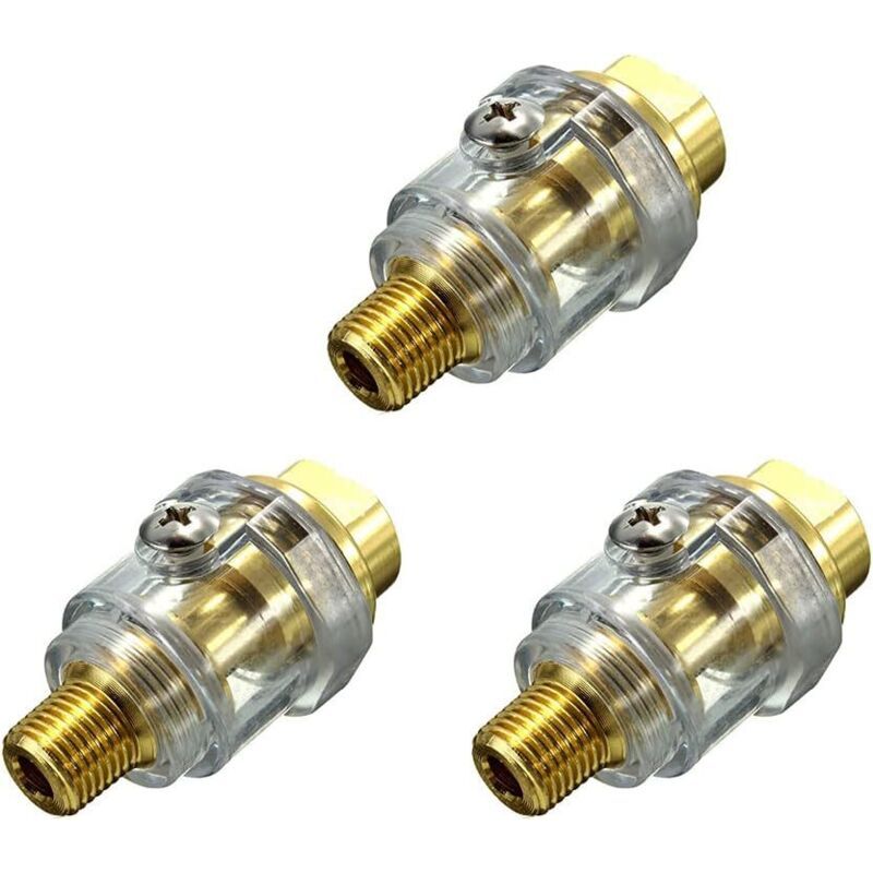 3 Pièces Mini-graisseur, Accessoires Pneumatiques, Pneumatique Graisseur,ligne Graisseur, Lubrificateur De Machine Pneumatique,pour Outil Pneumatique 1/4 In Npt Mini Pour Graisseur En Ligne