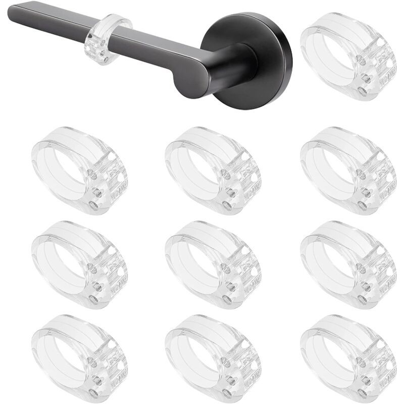 Pvc Butées De Porte Silicone 10 Pack Poignée De Porte De Pare - Flexible Pour Protéger L'Intégrité Des Murs(transparent)