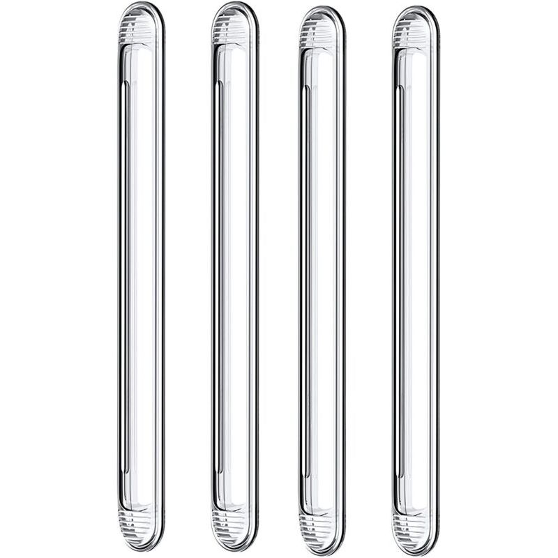 Pare-chocs En Silicone Transparent Pour Porte D'Armoire, Porte De Voiture, Tiroir, Porte De Douche, Couvercle De Toilette (4 Longs)