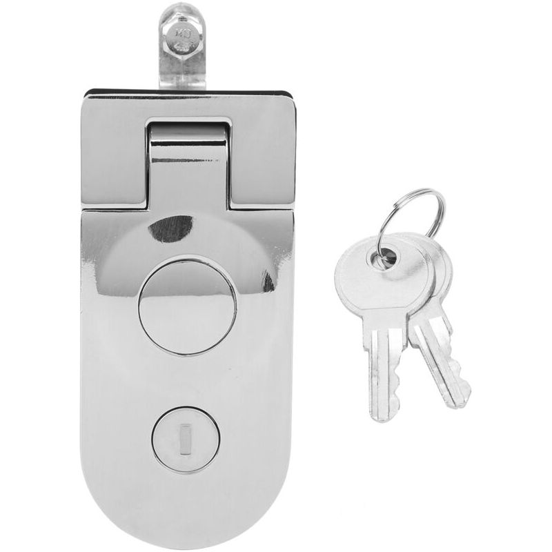 Sjlerst Loquet À Compression Avec Serrure En Alliage De Zinc À 2 Clés Pour Camping-cars, Yachts, Coffres, Poubelles, Portes D'Entrepôt