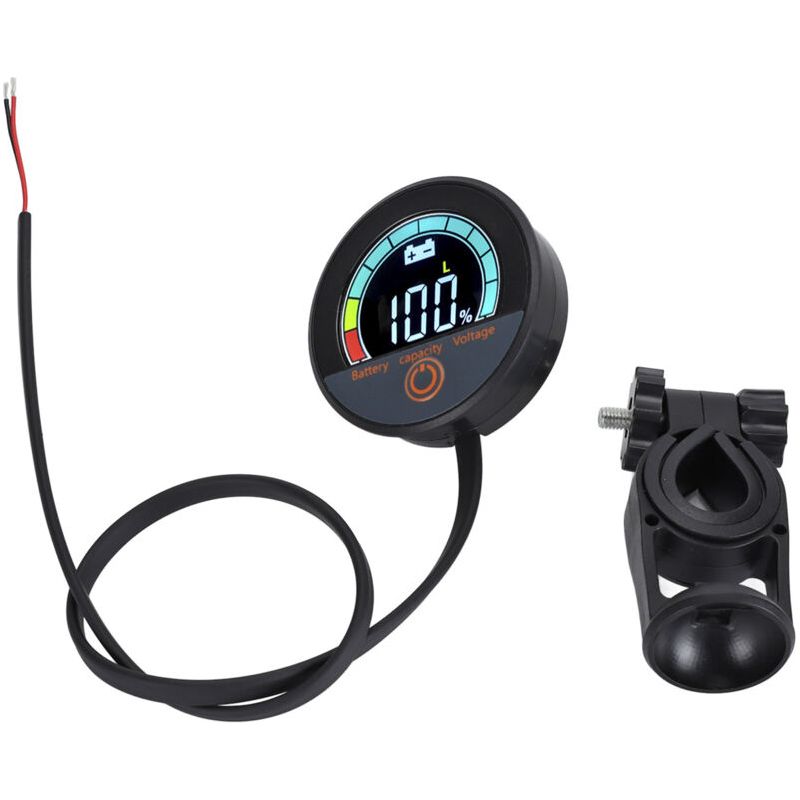 Voltmètre-capteur De Batterie Avec Écran Lcd Couleur Et Fixation Sur Guidon - 8-100 V Cc