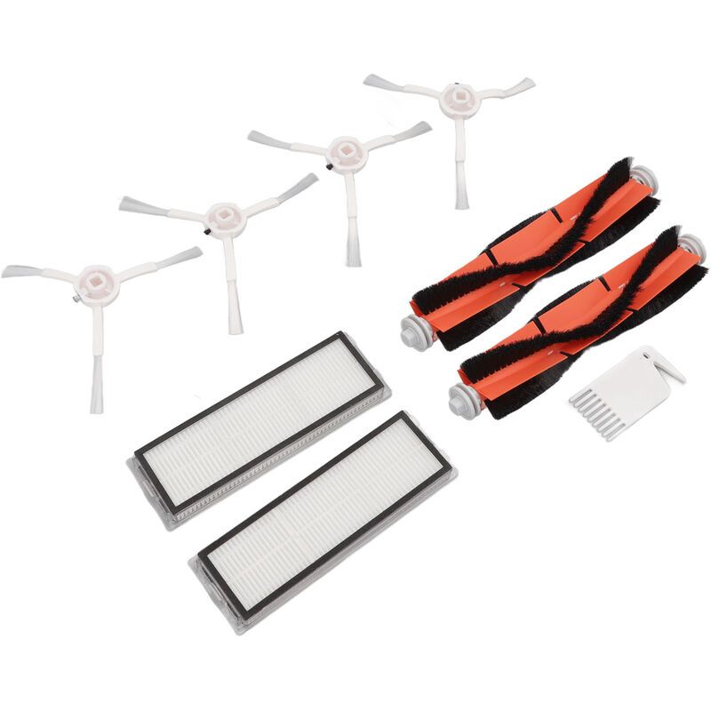Sjlerst Kit De Brosse Principale Pour Robot De Balayage, Filtres À Brosse Kit De Peigne Plat Blanc Pour Mijia 1c Pour Dreame F9 Pour Xiaomi 1t Pour Mi Robot Aspirateur