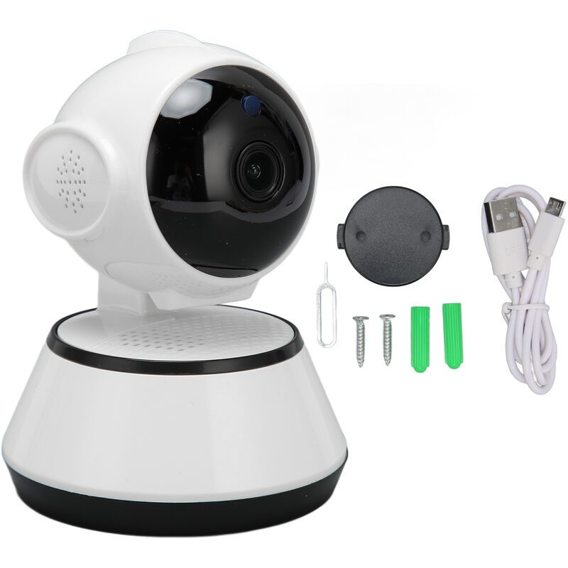 Caméra De Sécurité Intérieure App Visualisation Vision Nocturne 2.4ghz Wifi Enregistrement Continu Pour Bébé Chien Pépinière Ané