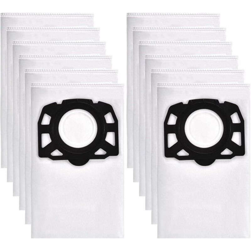 12 Sacs D'Aspirateur Pour Karcher Wd4 Wd5 Wd6 Premium, Pour Aspirateur Eau/sec Karcher Mv4, Mv5, Mv6 2.863-006.0