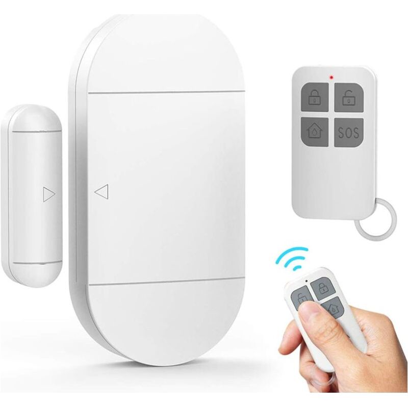 Alarme De Porte Et Fenêtre, 130 Db Détecteurs Pour Portes Et Fenêtres Sans Fil Avec Télécommande, Anti-intrusion Anti-vol Capteur Magnétique Pour Système De Sécurité Maison Et Enfants