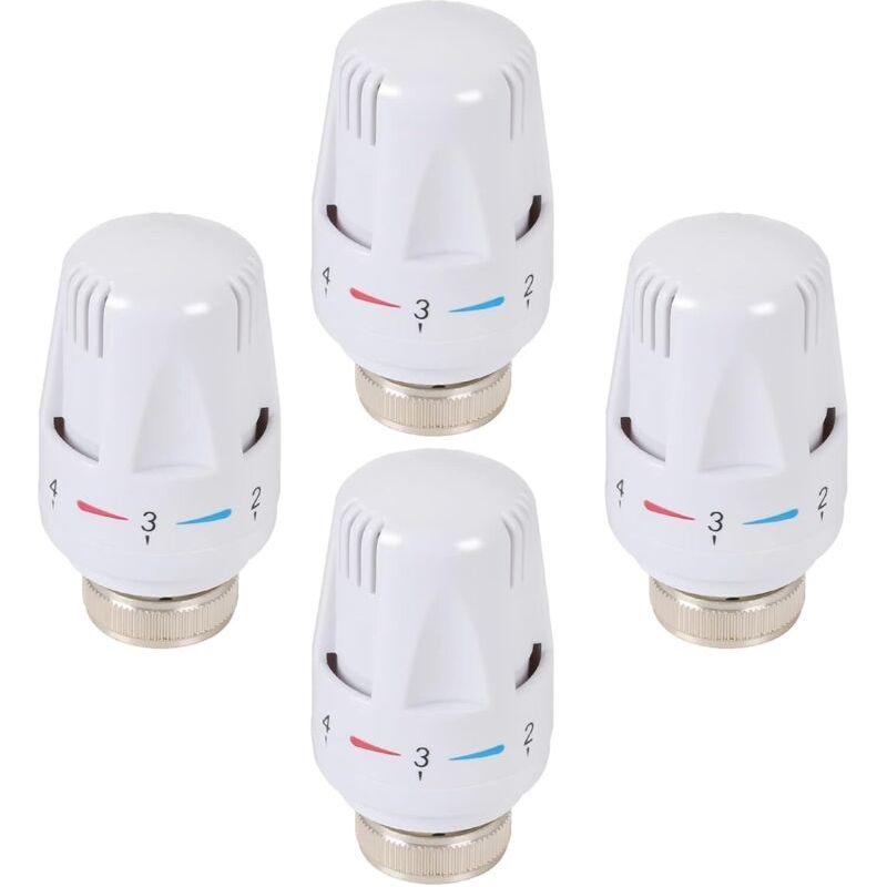4pcs Tete Thermostatique Robinet Thermostatique Radiateur Tête De Remplacement De Vanne De Radiateur Valve De Radiateur Thermostatique M30 X 1,5 Tete Thermostatique Radiateur Pour Maison Bureau