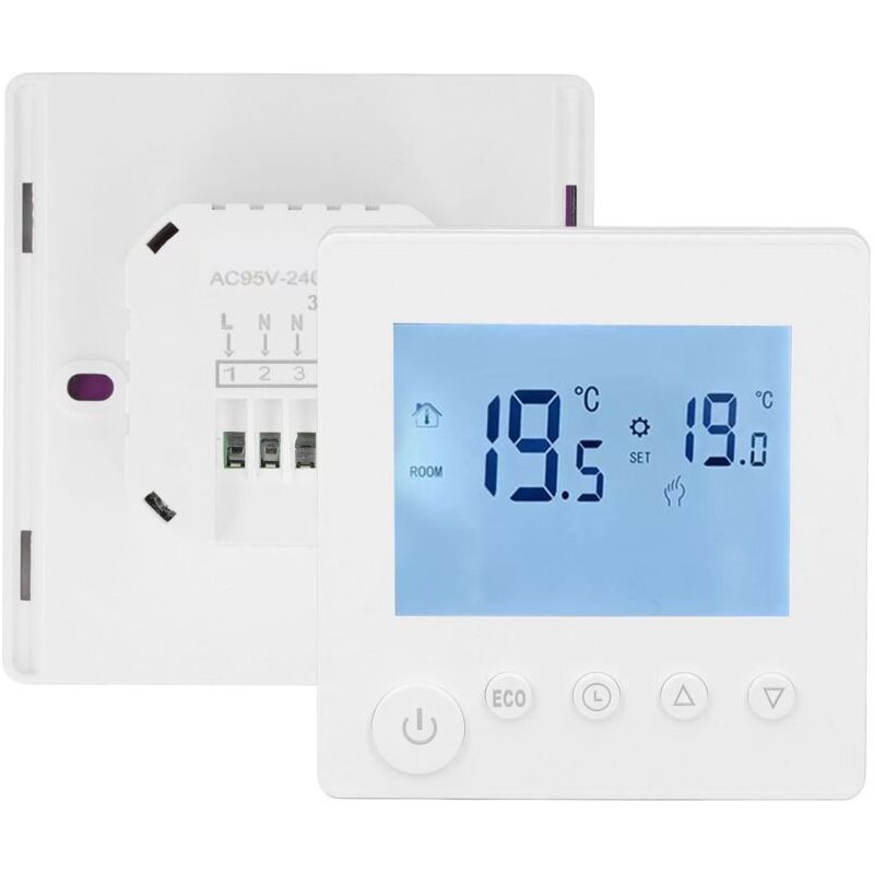 Sjlerst Thermostat De Chauffage De L'Eau 3a Avec Contrôleur De Température Intelligent Lcd Abs Pour La Maison 95-240 V
