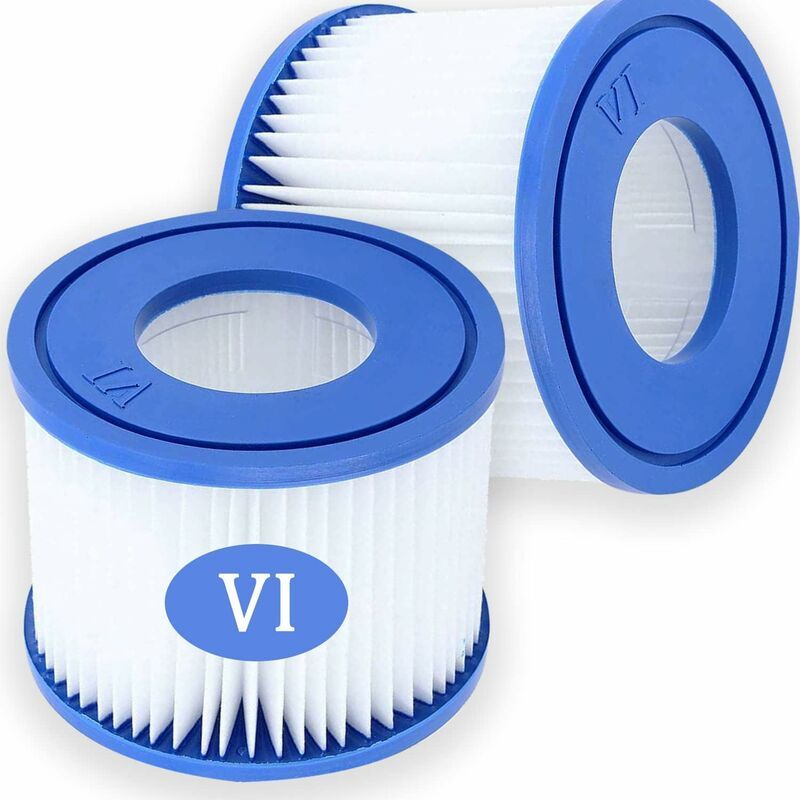 Paquet De 2 Cartouches Filtrantes Vi De Rechange Pour Filtre De Piscine Bestway Vi Pour Miami, Vegas, Palm Springs, Monaco, Taille Bestway, Accessoires De Filtre De Rechange