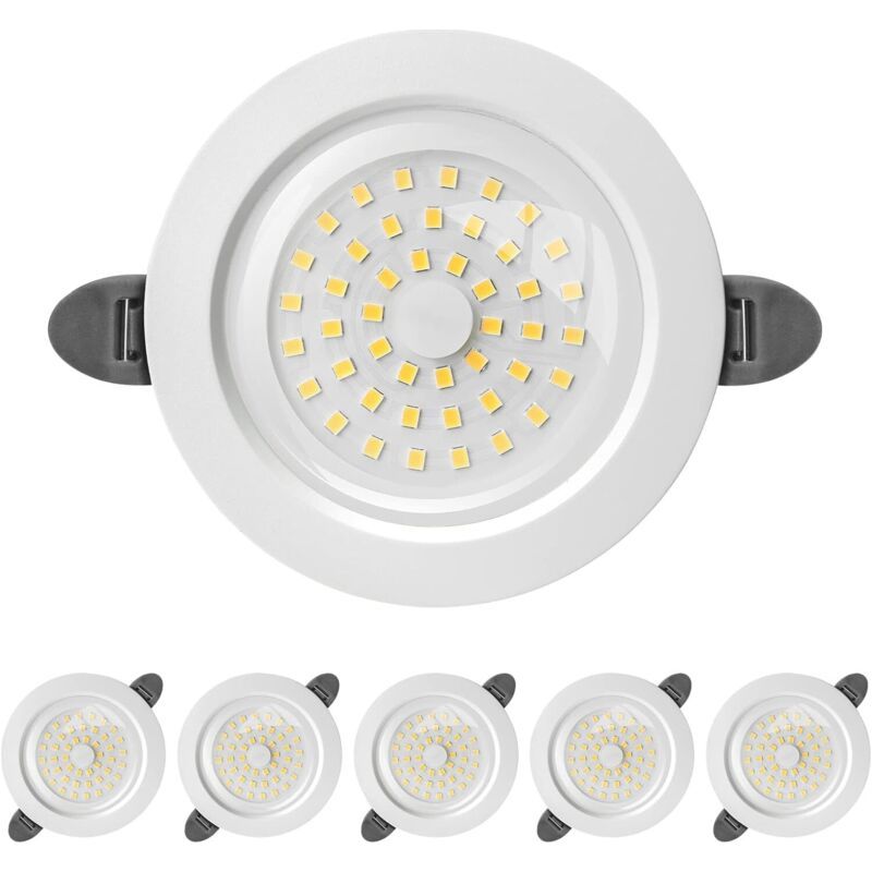 Spot Led Encastrable, Ip44 Spot Led Interieur, Spot Encastré Extra Plat 28mm, 9w 900lumen Equivalent 90w Incandescence, Blanc Froid 6000k, Pour Salle De Bain, Salon, Cuisine, Lot De 6