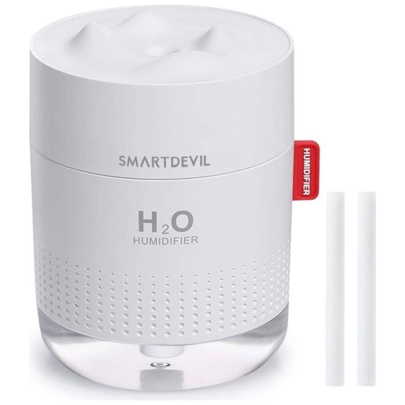 Mini Humidificateur D'Air Bebe, Pas De Batterie, Portable Humidificateur D’air Maison, Usb Humidificateur D’air Chambre Silencieux Pour Bureau, Arrêt Automatique(500ml) - 2 Filtres