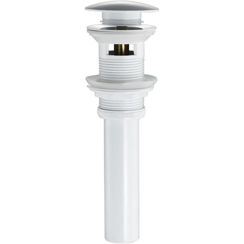 Blanc Pop-up Bonde De Lavabo Avec Trop Plein Clic-clac Bonde De Vidage Lavabo Laiton Bonde D'Écoulement Pour Evier Ou Lavabo Ecoulement De Lavabo