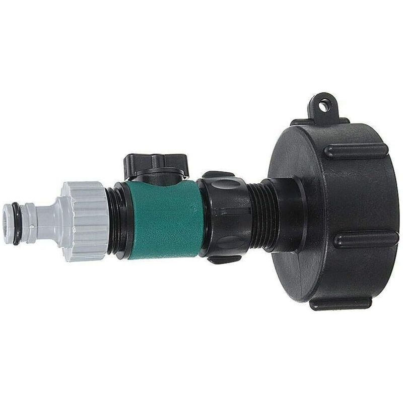 Lot De 2 Adaptateurs Ibc Pour Tuyau D'Eau, Connecteur De Réservoir D'Eau Ibc S60x6 Avec Robinet Pour L'Irrigation Agricole, Jardin, Balcon
