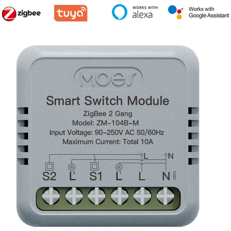 Sjlerst Module De Commutation Intelligent Tuya Zigbee Portable Pour Domotique, Contrôle De Temporisation Et Commande Vocale