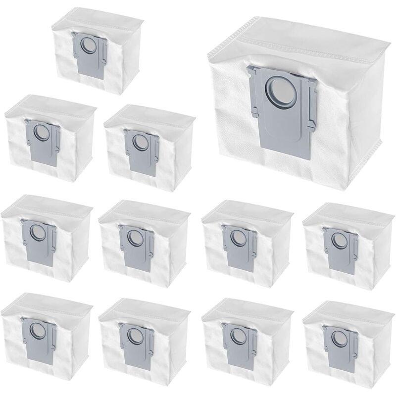 Lot De 12 Sacs À Poussière Compatibles Avec Aspirateur Robot S7 Maxv Ultra, S7 Pro Ultra, Q5+, Q7+, Q7 Max+, Sacs Jetables De 3 L De Grande Capacité En Remplacement (12)