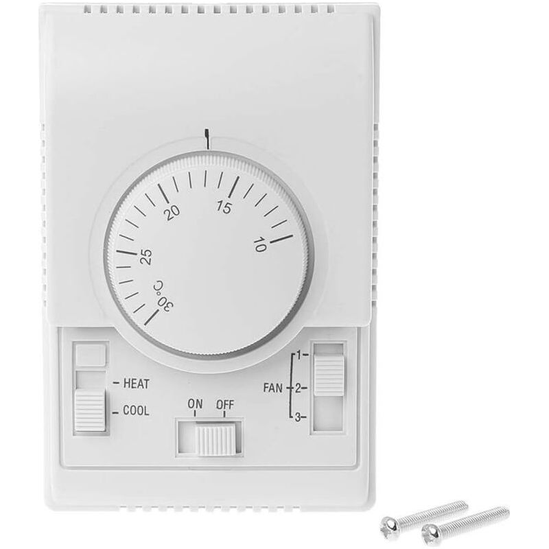 Ac 220v Room Thermostat Mécanique Interrupteur De Commande Climatiseur Ventilateur Bobine Contrôleur De Température