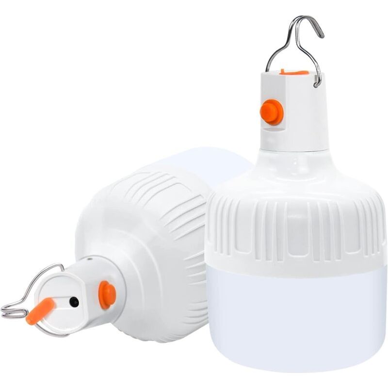 2 Pièces Lanterne De Camping, Lampe Portable Avec Usb Rechargeable Piles 500 Lumens Super Brillant Extérieure Pour Camping Tente Terrasse Patio Jardin Barbecue