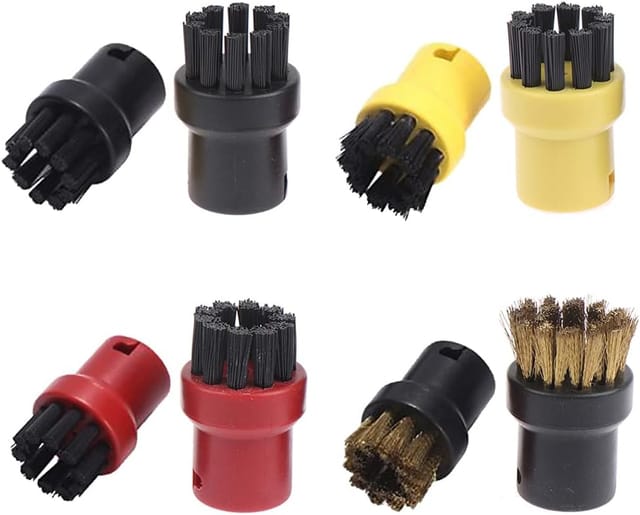 Set mit 8 Dampfreinigungsbürsten, Dampfreinigungszubehör, Rundbürsten-Set für Kärcher SC1 SC2 CTK10 SC3 SC4 SC5 SC7