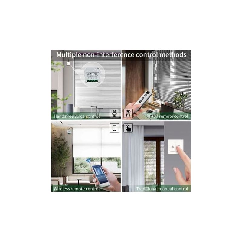 Kabelloses Rollladenmodul-paar – Funkfernbedienung Mit 100 M Reichweite – Kompatibel Mit Elektromotoren – Vereinfachte Installation