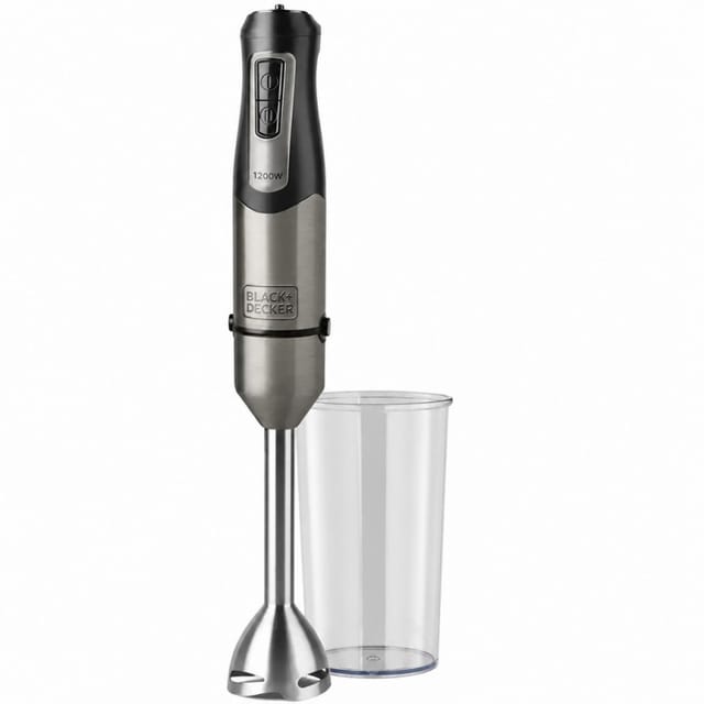 Black-Decker BXHB1200E Stabmixer grau und schwarz 1200W