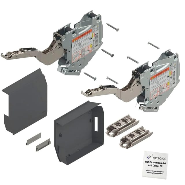 Vasalat - Blum Aventos hk-s Kraftspeicher 960-2215 tiefgrau Klappbeschlag m. Montageplatte