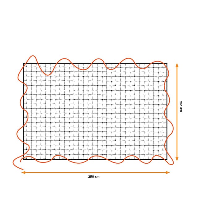 Elastisches Frachtnetz, 1,6 x 2,5 m, Maschenweite 10 x 10 cm, Schwarz+Decker