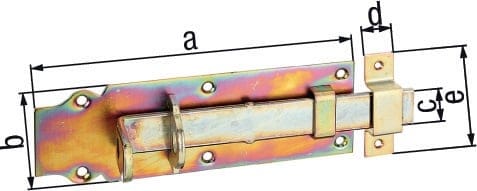 Alberts - gah Schlossriegel Länge 160 mm Breite 56 mm gerade ( 8002893474 )