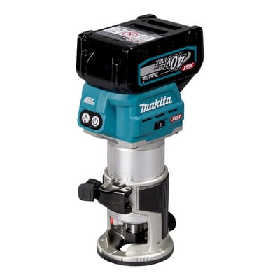 Akku-Multifunktionsfräse 40 v, RT001GM205, incl. 2x Akku xgt 4 Ah, Schnellladegerät, Module, Zubehör, makpac - Makita