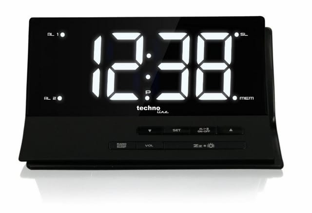 Technoline - Techno Line wt 482 Funk Wecker Schwarz Alarmzeiten 2 2 Timerzeiten
