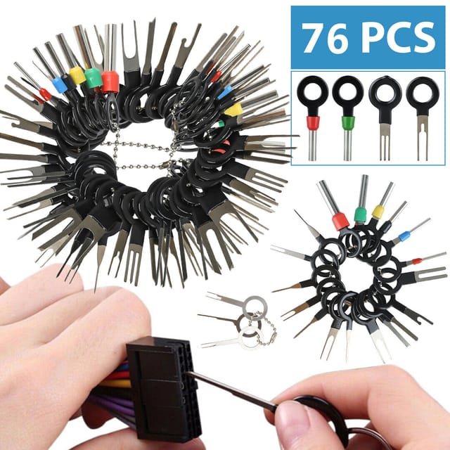 Csparkv - 76-teiliges Werkzeug zum Entfernen von Drahtanschlüssen für die Automobil-Elektroverkabelung, Crimp-Stecker-Pin-Set