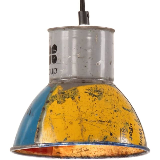 Hängelampe Industrie-Stil 25 W Mehrfarbig Rund 17 cm E27 vidaXL