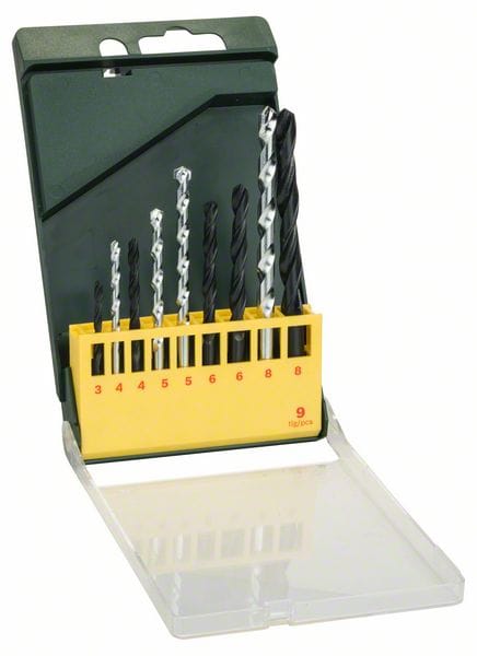 HSS-R-Metall- und HM-Steinbohrer-Set, 9-tlg. - Bosch